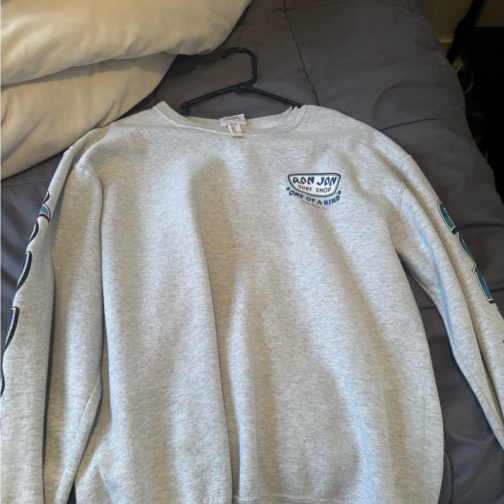 Ron Jon Gray Women's Crew Neck Sweater